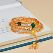 Buddha Stones 108 Mala Beads Citrine Happiness Bracelet Mala Bracelet BS 2