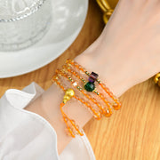 Buddha Stones 108 Mala Beads Citrine Happiness Bracelet Mala Bracelet BS 3