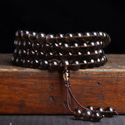 Buddha Stones 108 Mala Beads Black Obsidian lce Obsidian Fulfilment Bracelet Mala Bracelet BS Double Eyes Ice Obsidian(Wrist Circumference: 14-16cm) 8mm