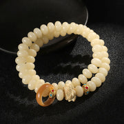 FREE Today: Wisdom Calm Bodhi Seed Peach Wood Lotus Double Wrap Bracelet