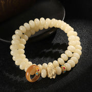 FREE Today: Wisdom Calm Bodhi Seed Peach Wood Lotus Double Wrap Bracelet