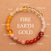 Buddha Stones Five Elements Various Agate Crystal Green Strawberry Quartz Sun Stone Wealth Bracelet