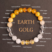 Buddha Stones Five Elements Various Agate Crystal South Red Agate Strawberry Quartz Sun Stone Citrine Luck Bracelet