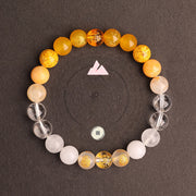 Buddha Stones Five Elements Various Agate Crystal South Red Agate Strawberry Quartz Sun Stone Citrine Luck Bracelet Bracelet BS 30