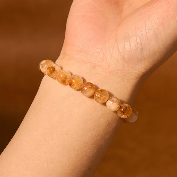 FREE Today: Happiness and Prosperity Natural Citrine Snowflake Crystal Bracelet FREE FREE 7