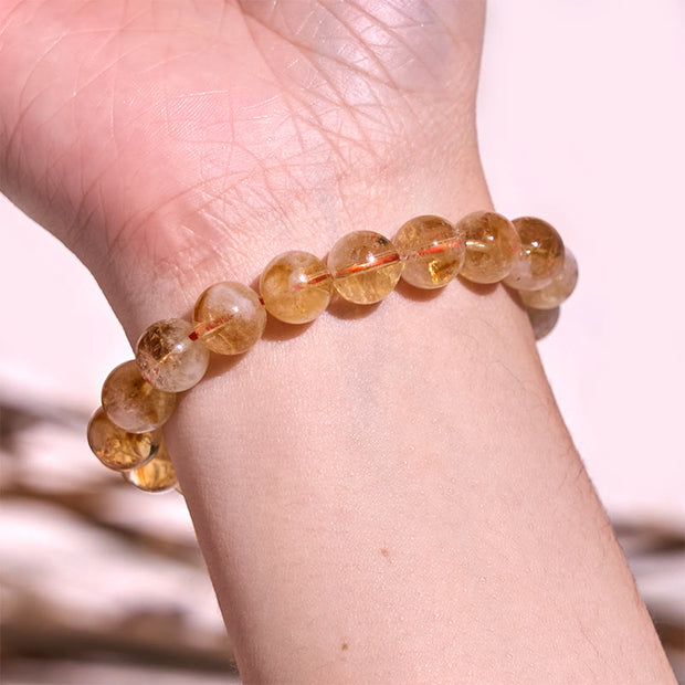 FREE Today: Happiness and Prosperity Natural Citrine Snowflake Crystal Bracelet FREE FREE 12