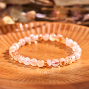 Buddha Stones Natural Citrine Snowflake Crystal Prosperity Bracelet