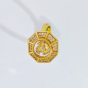 Buddha Stones Gold Plated Copper Windmill Feng Sheng Shui Qi Luck Wealth Adjustable Ring