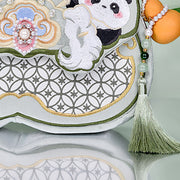 Buddha Stones Panda Flowers Gourd Pendant Shoulder Bag Crossbody Bag Crossbody Bag&Shoudler Bag BS 10