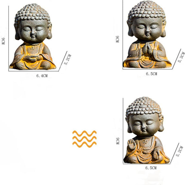 Buddha Stones Small Meditating Buddha Iron Powder Rust Cast Resin Statue Home Decoration Decorations BS 5