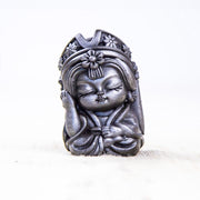 Buddha Stones Handmade Zakiram Iron Powder Rust Cast Resin Statue Zen Home Decoration Decorations BS Polished Version Don't Think 7*4*4cm