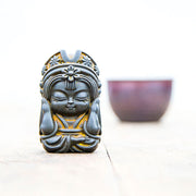 Buddha Stones Handmade Zakiram Iron Powder Rust Cast Resin Statue Zen Home Decoration Decorations BS 20