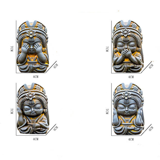 Buddha Stones Handmade Zakiram Iron Powder Rust Cast Resin Statue Zen Home Decoration Decorations BS 9