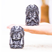 Buddha Stones Handmade Zakiram Iron Powder Rust Cast Resin Statue Zen Home Decoration Decorations BS 34