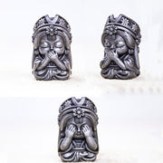 Buddha Stones Handmade Zakiram Iron Powder Rust Cast Resin Statue Zen Home Decoration Decorations BS 37