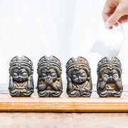 Buddha Stones Handmade Zakiram Iron Powder Rust Cast Resin Statue Zen Home Decoration Decorations BS 2