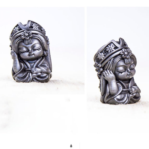 Buddha Stones Handmade Zakiram Iron Powder Rust Cast Resin Statue Zen Home Decoration Decorations BS 27