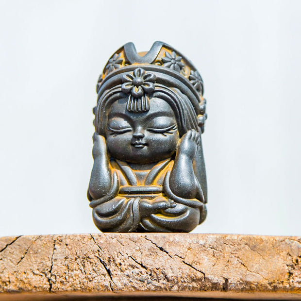 Buddha Stones Handmade Zakiram Iron Powder Rust Cast Resin Statue Zen Home Decoration Decorations BS 19