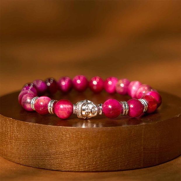 FREE Today: Protection Strength Blue Green Red Tiger Eye Buddha Head Bracelet FREE FREE Pink Tiger Eye(Wrist Circumference: 15-17cm)