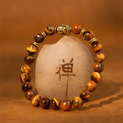 FREE Today: Protection Strength Blue Green Red Tiger Eye Buddha Head Bracelet FREE FREE 48