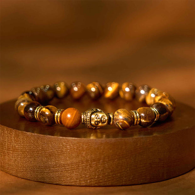 FREE Today: Protection Strength Blue Green Red Tiger Eye Buddha Head Bracelet FREE FREE Tiger Eye(Wrist Circumference: 15-17cm)