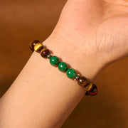 Buddha Stones Tiger Eye Green Tiger Eye Courage Bracelet