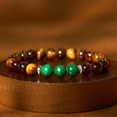 Buddha Stones Tiger Eye Green Tiger Eye Courage Bracelet