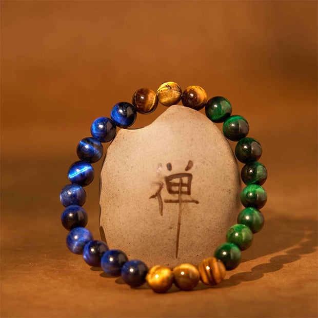 FREE Today: Positive Strength Blue Tiger Eye Green Tiger Eye Tiger Eye Bracelet