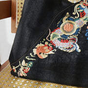 Buddha Stones  Fish Flower Phoenix Embroidery Xiangyunsha Silk Shoulder Bag Shoulder Bag BS 9