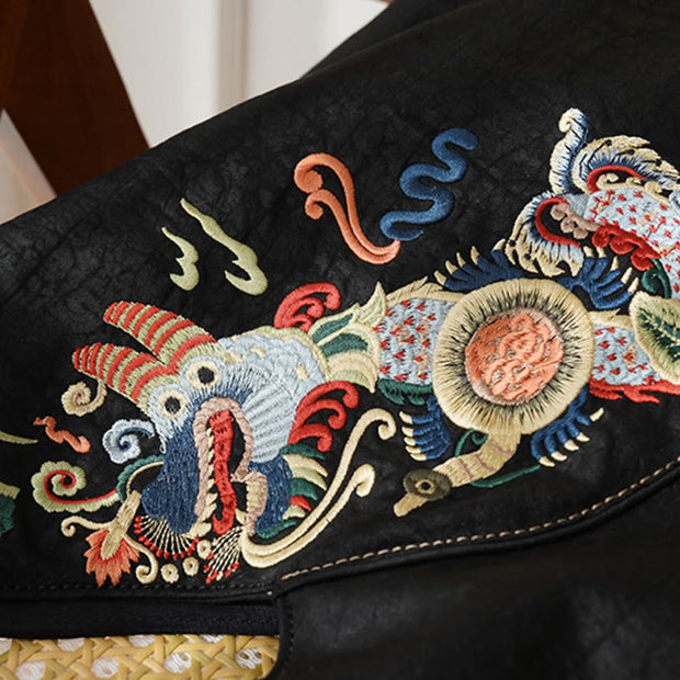 Buddha Stones  Fish Flower Phoenix Embroidery Xiangyunsha Silk Shoulder Bag Shoulder Bag BS 12