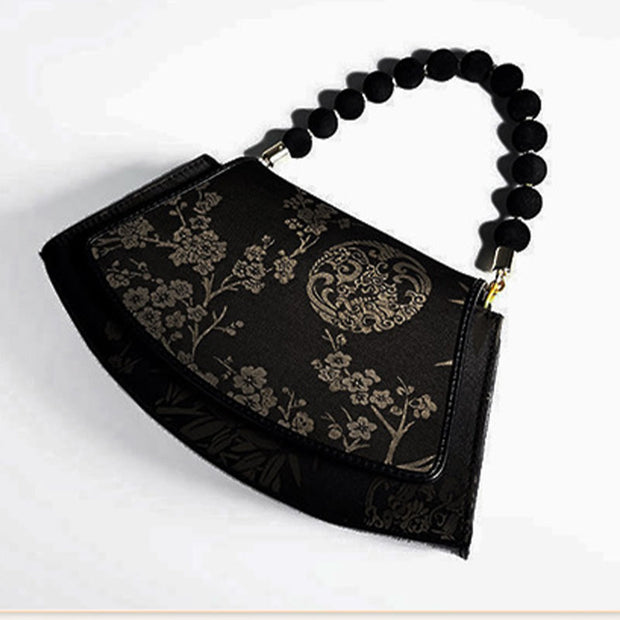 Buddha Stones Plum Bamboo Bead Chain Xiangyunsha Silk Crossbody Bag Shoulder Bag Crossbody Bag&Shoudler Bag BS 5