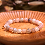 Buddha Stone Peach Moonstone Healing Bracelet