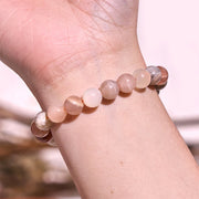 Buddha Stone Peach Moonstone Healing Bracelet