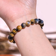 Buddha Stones Yellow Blue Tiger Eye Courage Bracelet