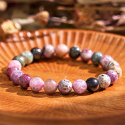 Buddha Stone Rainbow Tourmaline Positive Bracelet