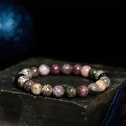 Buddha Stone Rainbow Tourmaline Positive Bracelet