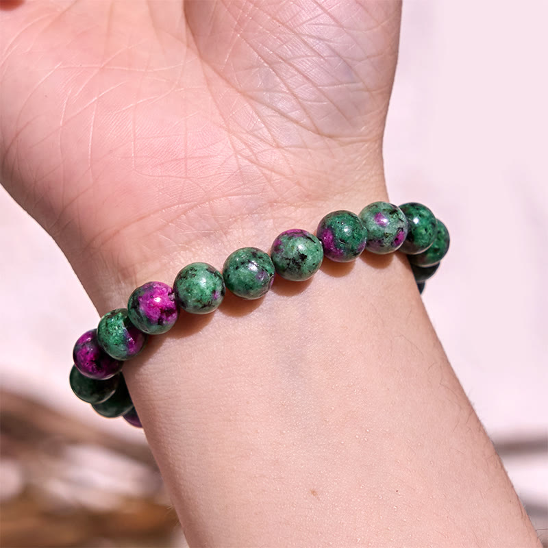 Buddha Stones Ruby Zoisite Connection Bracelet – buddhastoneshop