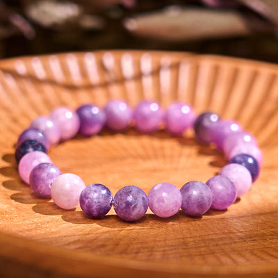 Buddha Stones Purple Mica Stone Positive Bracelet