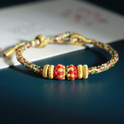 Buddha Stones Chinese Zodiac Natal Buddha Colorful Strings Luck Bracelet Bracelet BS Dragon Snake-Samantabhadra Bodhisattva(Wrist Circumference: 15-18cm)