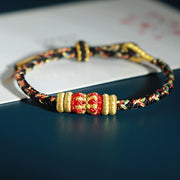 Buddha Stones Chinese Zodiac Natal Buddha Colorful Strings Luck Bracelet Bracelet BS Rooster-Acalanatha(Wrist Circumference: 15-18cm)