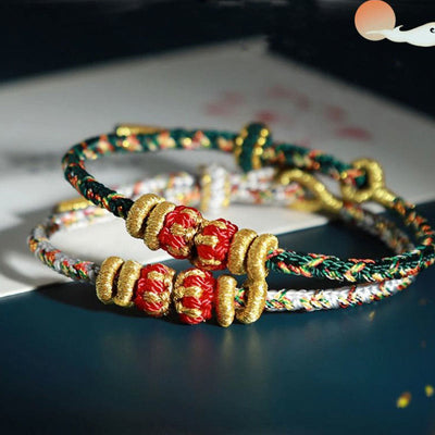 Buddha Stones Chinese Zodiac Natal Buddha Colorful Strings Luck Bracelet Bracelet BS main