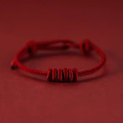 Buddha Stones Red String Eight Stranded Rope Strength Bracelet Bracelet BS 1