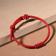 Buddha Stones Red String Eight Stranded Rope Strength Bracelet Bracelet BS 4