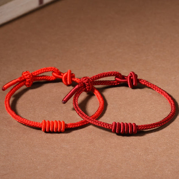 Buddha Stones Red String Eight Stranded Rope Strength Bracelet Bracelet BS 12