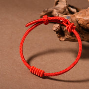 Buddha Stones Red String Eight Stranded Rope Strength Bracelet Bracelet BS Red String(Wrist Circumference: 15-25cm)