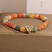 Buddha Stones Citrine Green Crystal Prosperity Bracelet Bracelet BS Various Crystal(Wrist Circumference: 14-16cm)