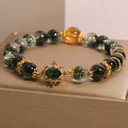 Buddha Stones Green Phantom Green Crystal Confidence Bracelet Bracelet BS 1