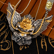 Buddha Stones 925 Sterling Silver Tibetan Garuda Bird Dragon Snake Wisdom Necklace Pendant Necklaces & Pendants BS Garuda&52cm The Lord of the Corpse Forest Copper Chain