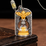 Buddha Stones 925 Sterling Silver Tibetan Garuda Bird Vajra Dorje Bell Protection Necklace Pendant Necklaces & Pendants BS Garuda&52cm The Lord of the Corpse Forest Copper Chain