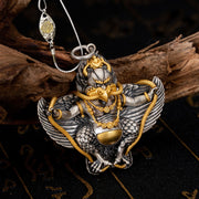 Buddha Stones 925 Sterling Silver Tibetan Garuda Bird Wisdom Necklace Pendant Necklaces & Pendants BS Garuda&50cm Zakiram Copper Chain